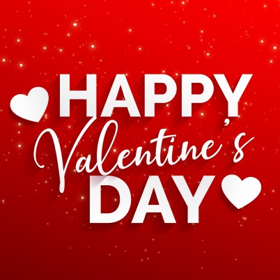 happy valentine's day red background