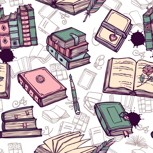 Books Seamless Pattern