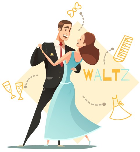 Dancing Pairs 2 Retro Cartoon Templates