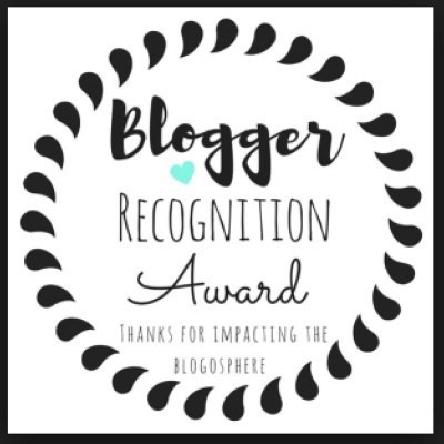 Blogger Recognition Award banner