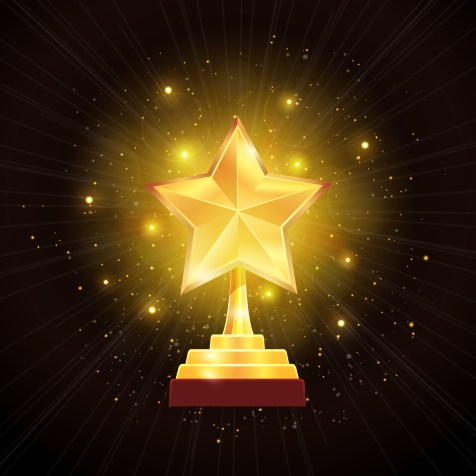 Award Gold Star Background Illustration