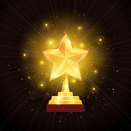 Award Gold Star Background Illustration